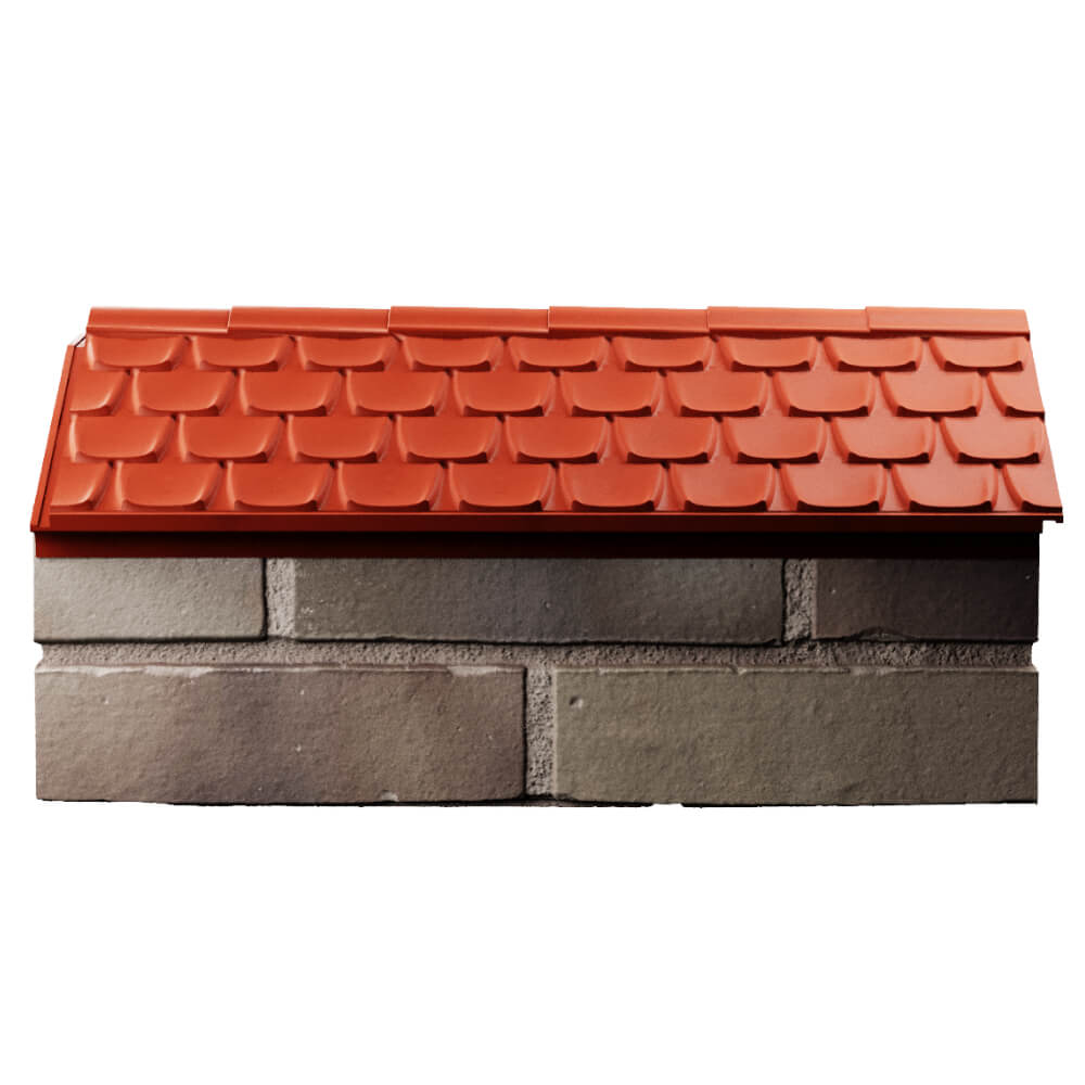 Парапет Zking Эльбрус Красный с посадкой на 1 кирпич (255мм) в Великом Новгороде фото