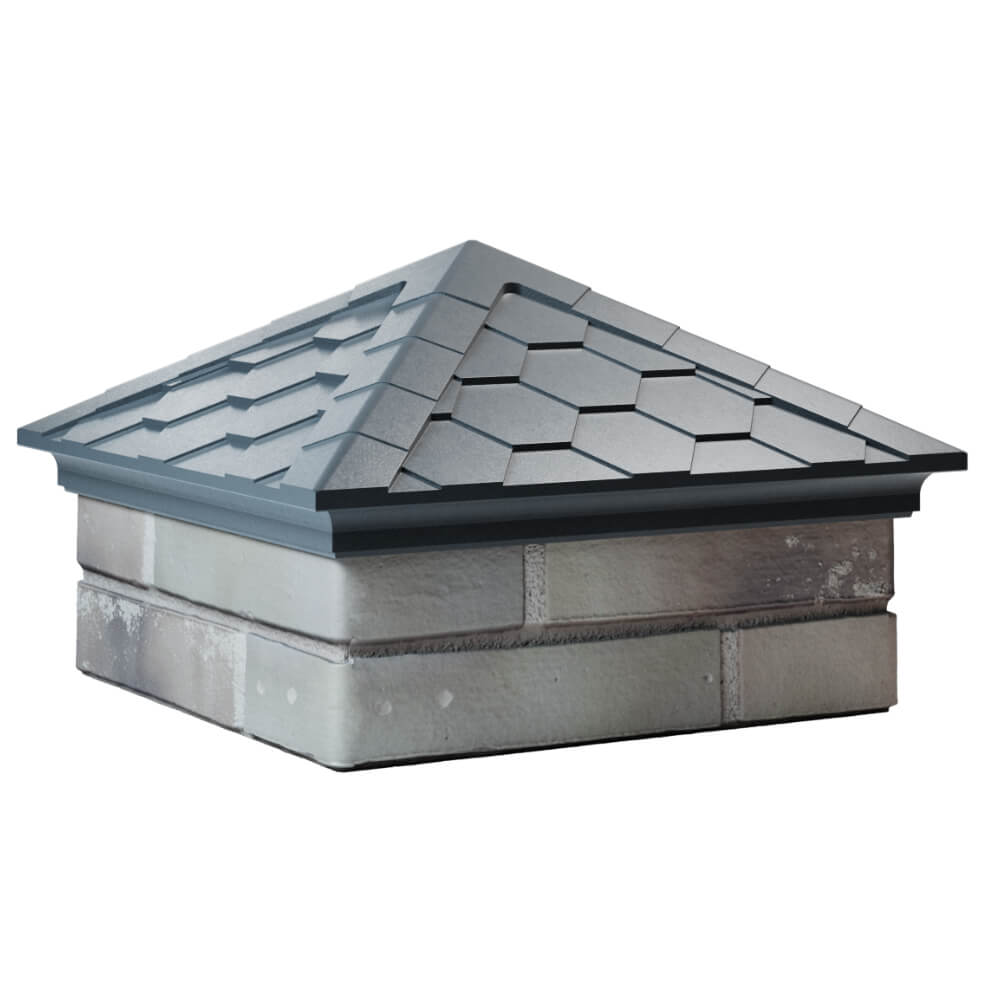 Колпак Zking Эверест Серый на столб 1.5х1.5 кирпича (390х390мм) в Великом Новгороде фото