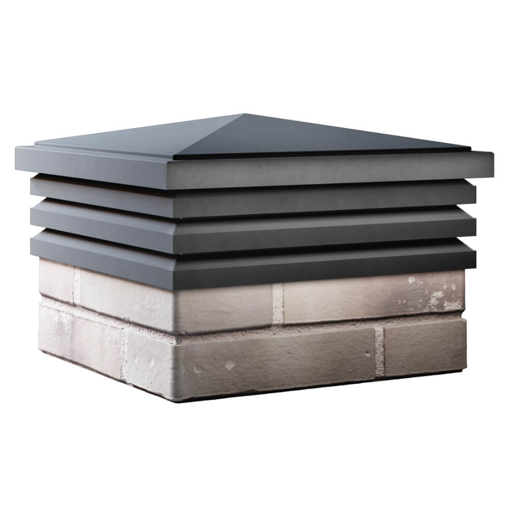 Колпак Zking Бона ХайТек Серый на столб 1.5х1.5 кирпича (385х385мм) в Великом Новгороде фото