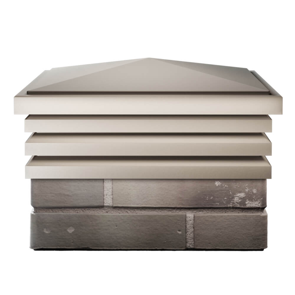 Колпак Zking Бона ХайТек Бежевый на столб 1.5х1.5 кирпича (385х385мм) Великий Новгород фото