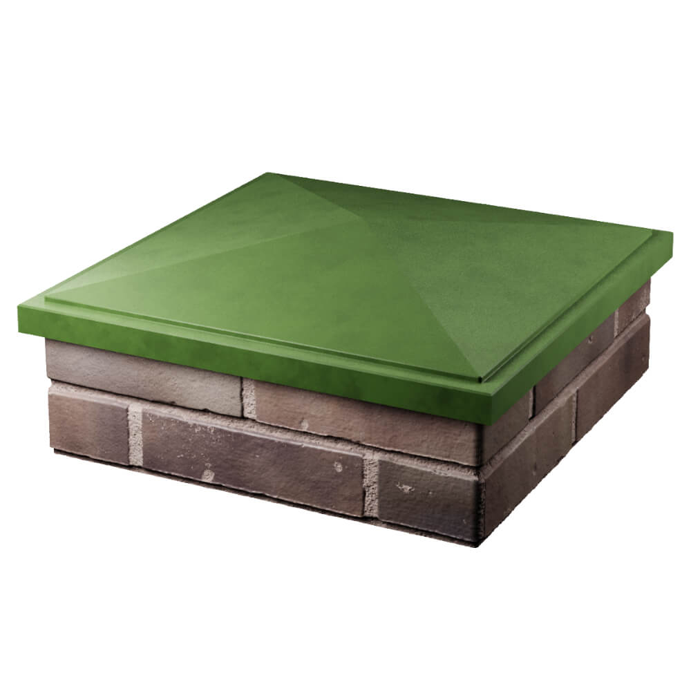 Колпак Zking БонаМоно Зеленый на столб 2х2 кирпича (515х515, 530х530мм) в Великом Новгороде фото