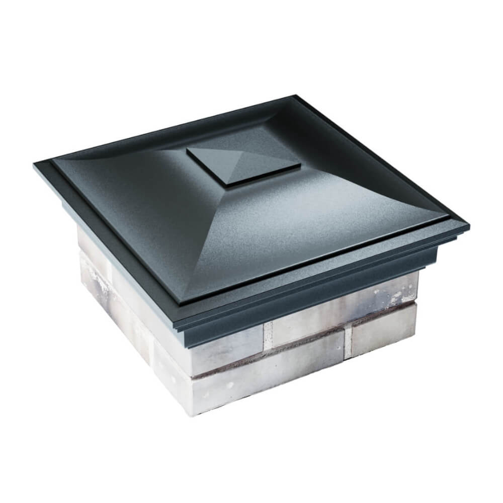 Колпак Zking Монблан Черный на столб 1.5х1.5 еврокирпича 0.7НФ (355х355мм) в Великом Новгороде фото