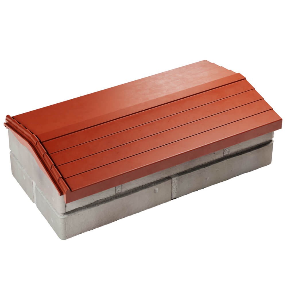 Парапет Zking Бона ХайТек Красный с посадкой на 1 кирпич (200/225/255мм) в Великом Новгороде фото