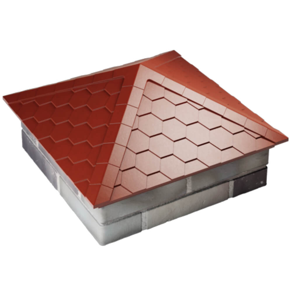 Колпак Zking Эверест Красный на столб 2х2 кирпича (535х535мм) Великий Новгород фото