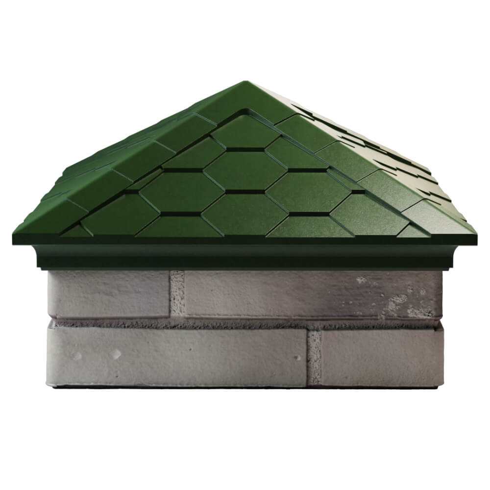 Колпак Zking Эверест Зеленый на столб 1.5х1.5 кирпича (390х390мм) Великий Новгород фото