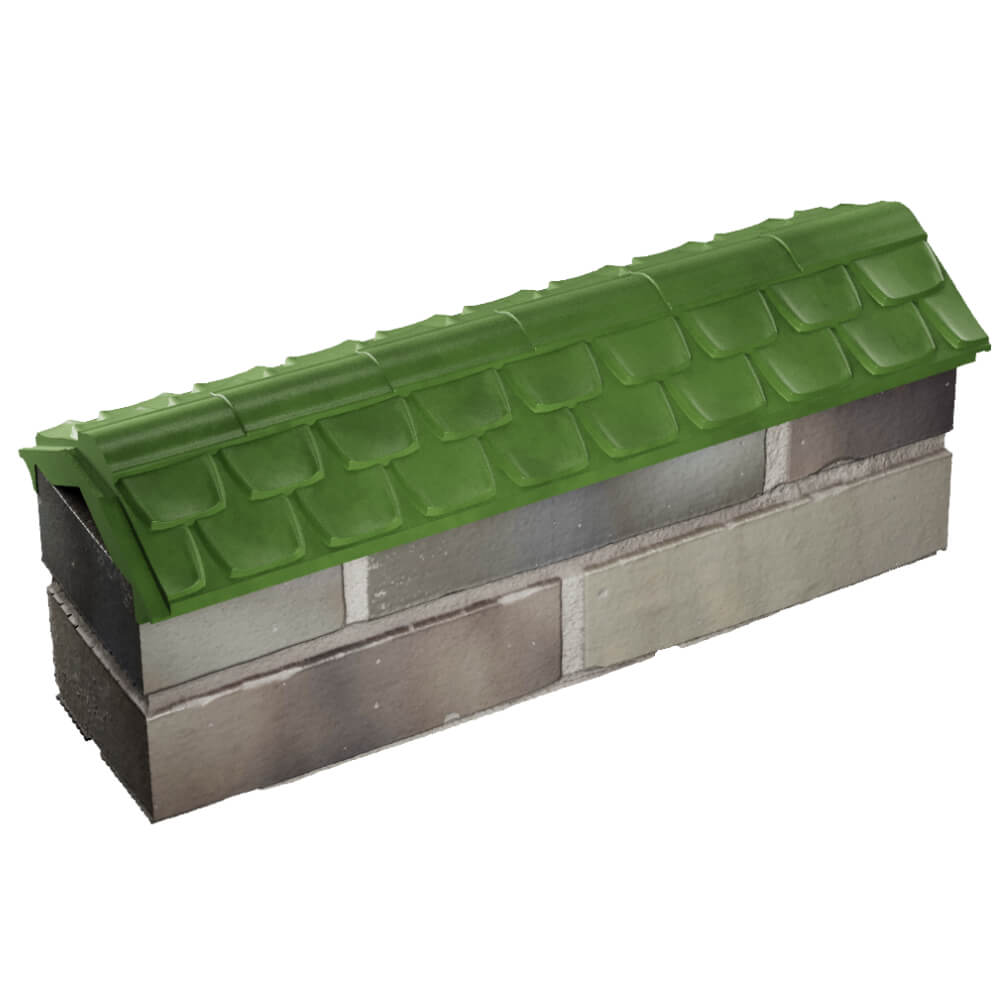 Парапет Zking Эльбрус Зеленый с посадкой на 0.5 кирпича (130мм) в Великом Новгороде фото